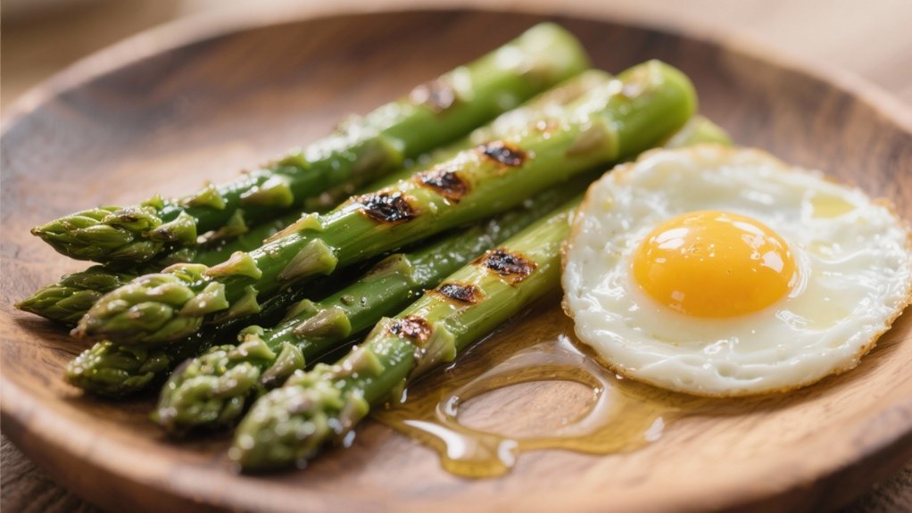 grilled asparagus enhances breakfast