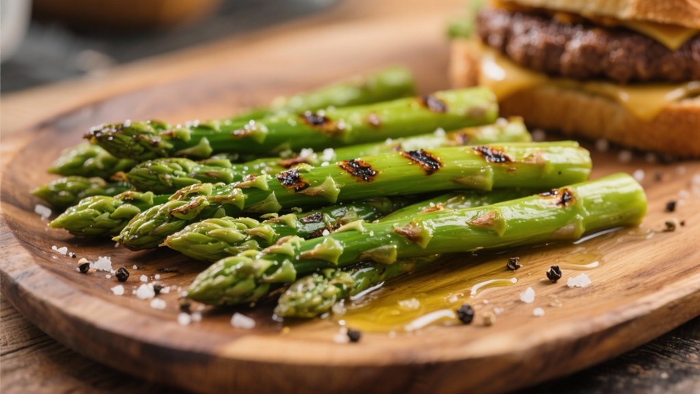 grilled asparagus enhances comfort food