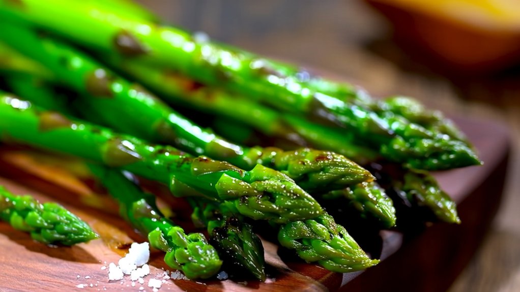 grilled asparagus enhances perogies