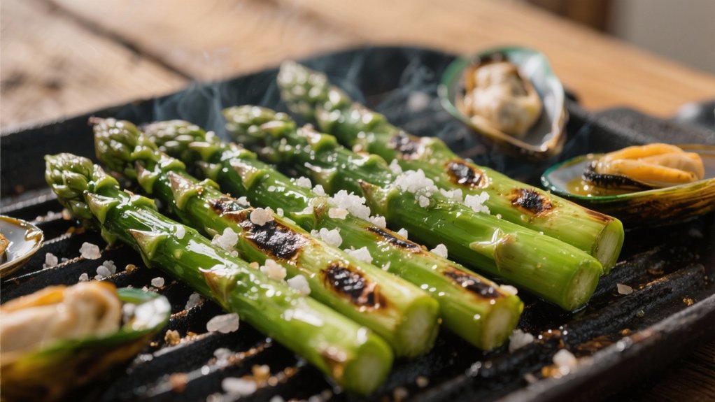 grilled asparagus enhances seafood