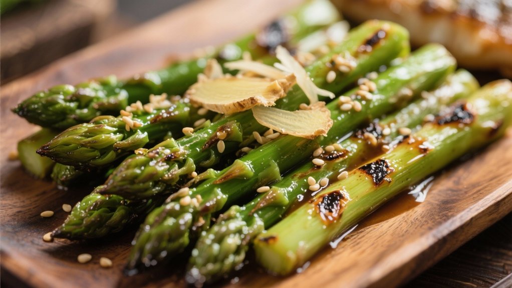 grilled asparagus with ginger