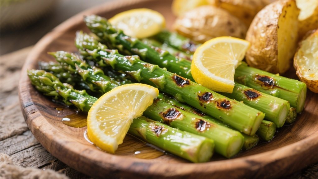 grilled asparagus with lemon