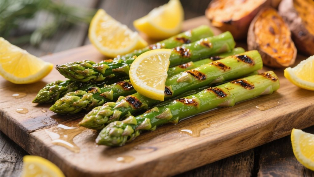 grilled asparagus with lemon