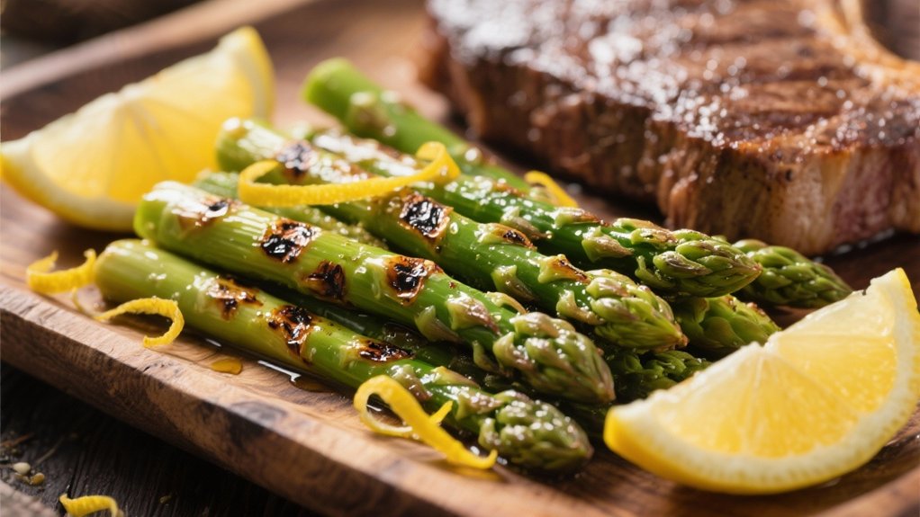 grilled asparagus with lemon