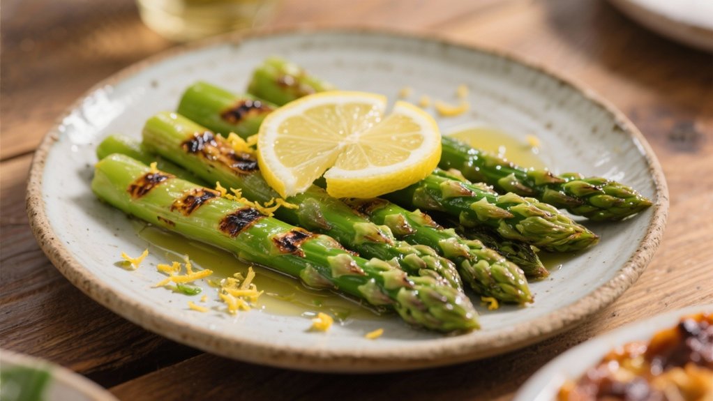 grilled asparagus with lemon