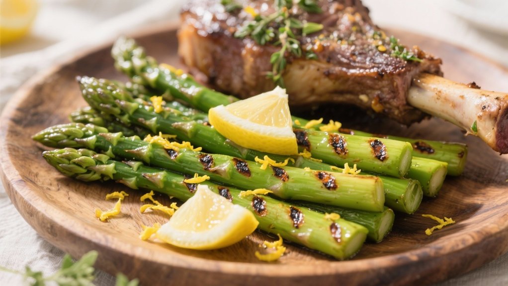grilled asparagus with lemon