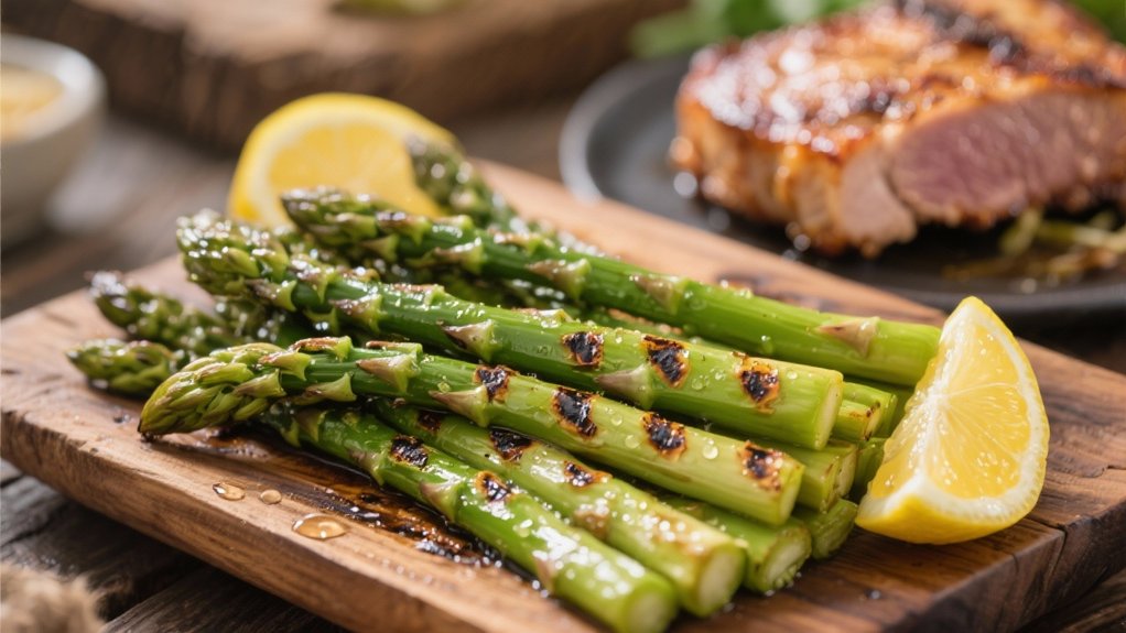 grilled asparagus with lemon