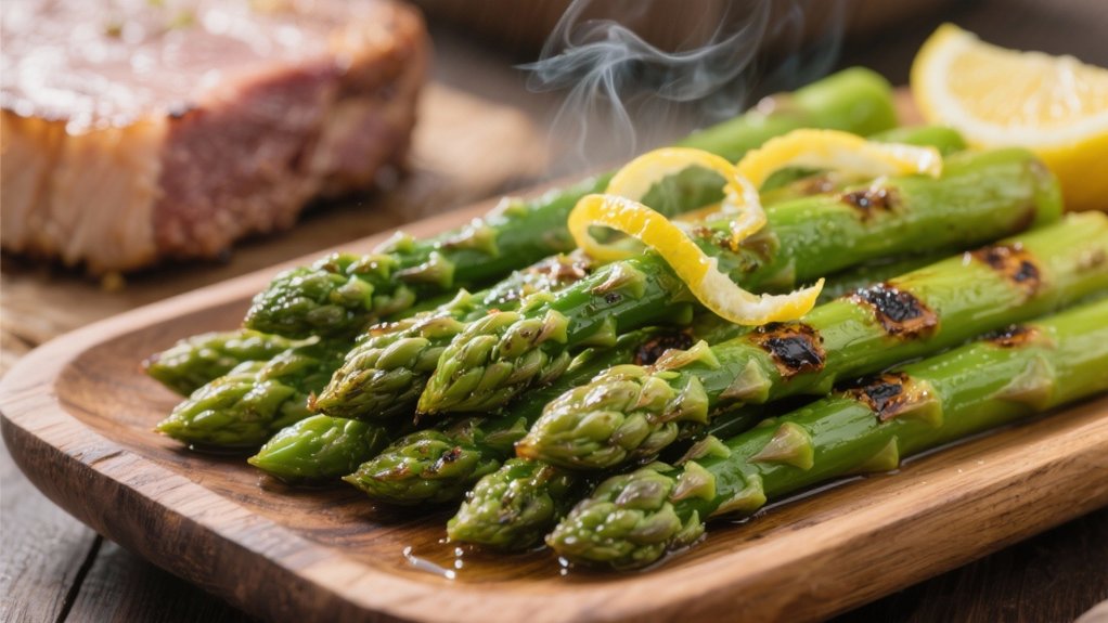 grilled asparagus with lemon