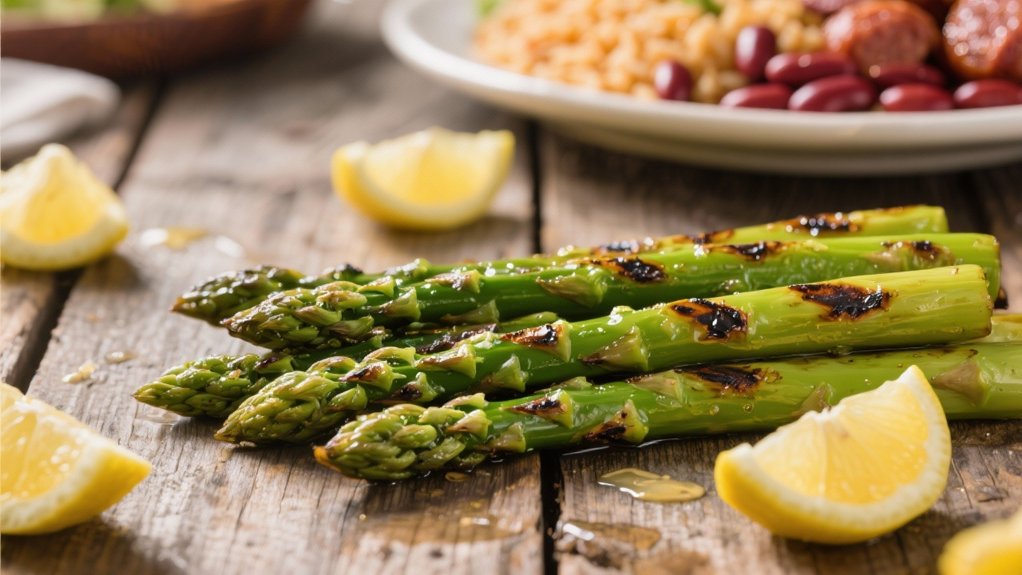 grilled asparagus with lemon