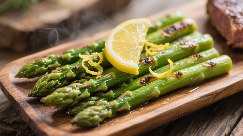 grilled asparagus with lemon