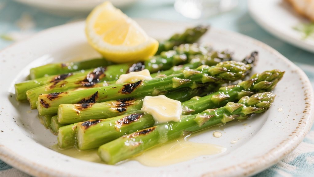 grilled asparagus with lemon butter