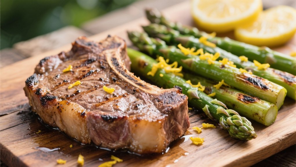 grilled asparagus with lemon