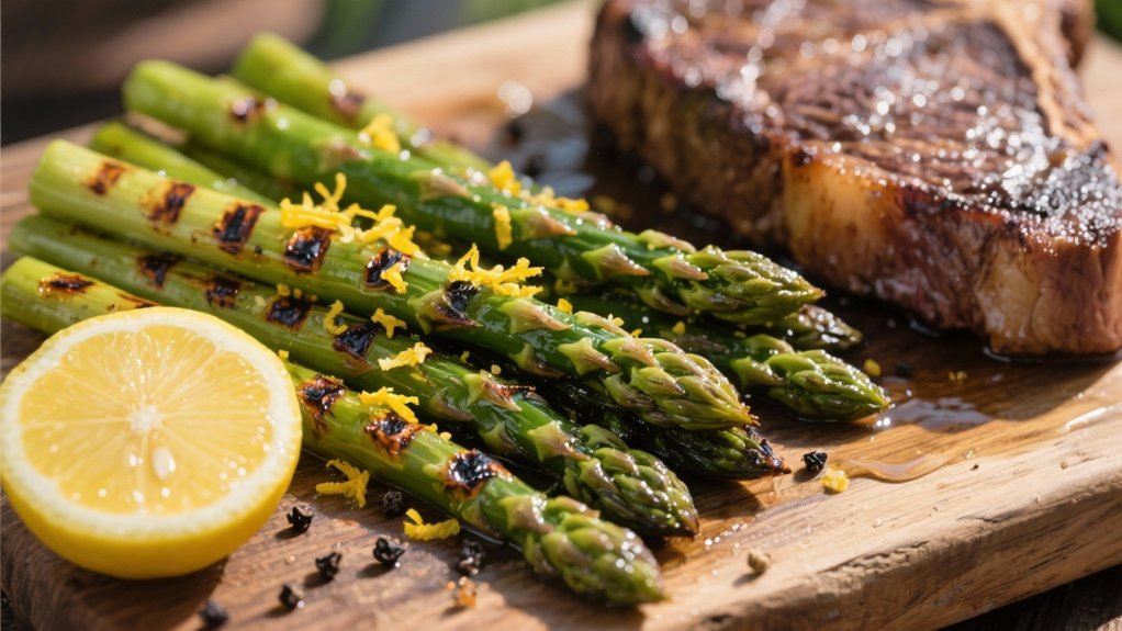 grilled asparagus with lemon