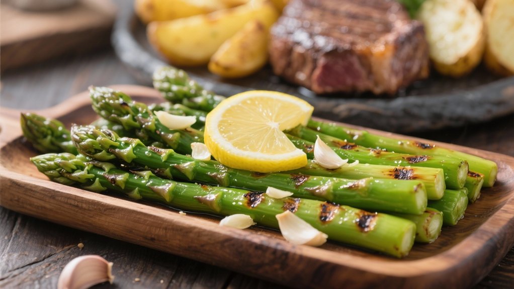 grilled asparagus with lemon