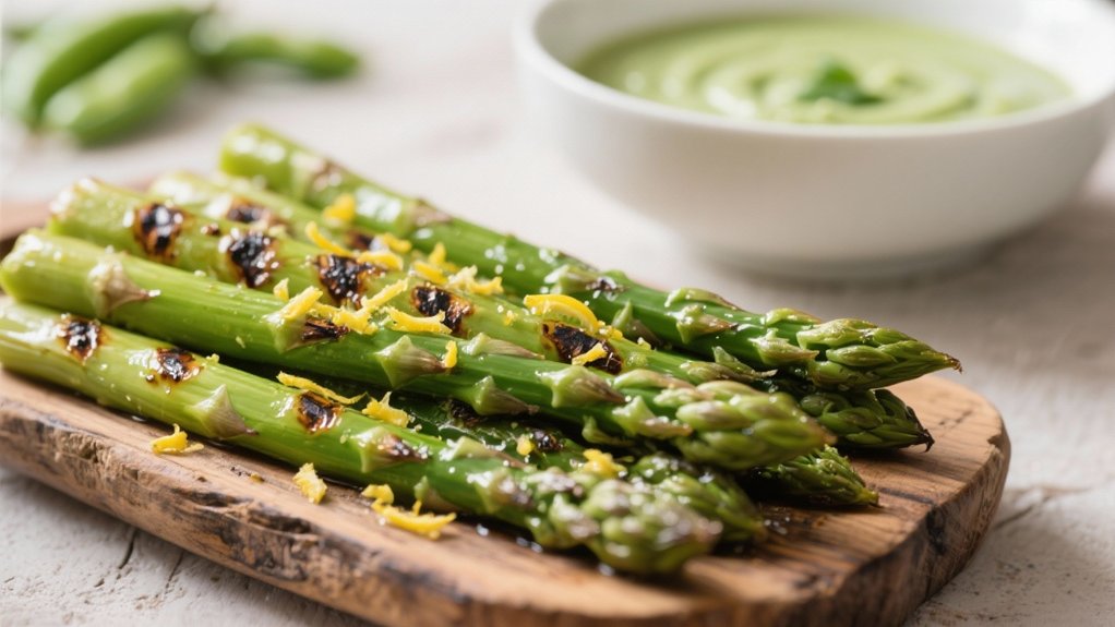 grilled asparagus with lemon