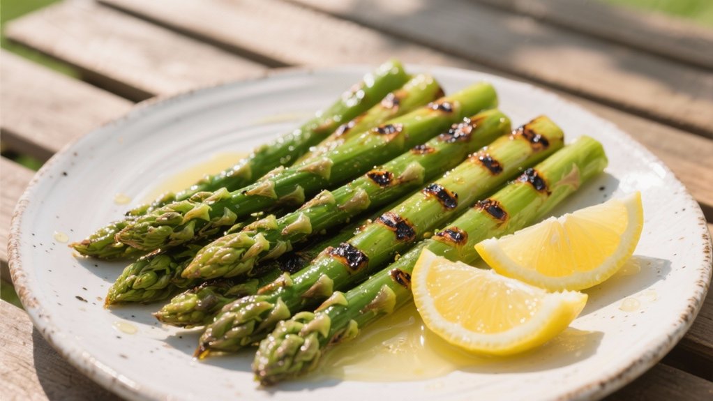 grilled asparagus with lemon