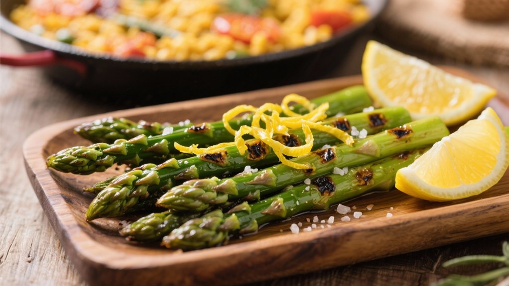 grilled asparagus with lemon