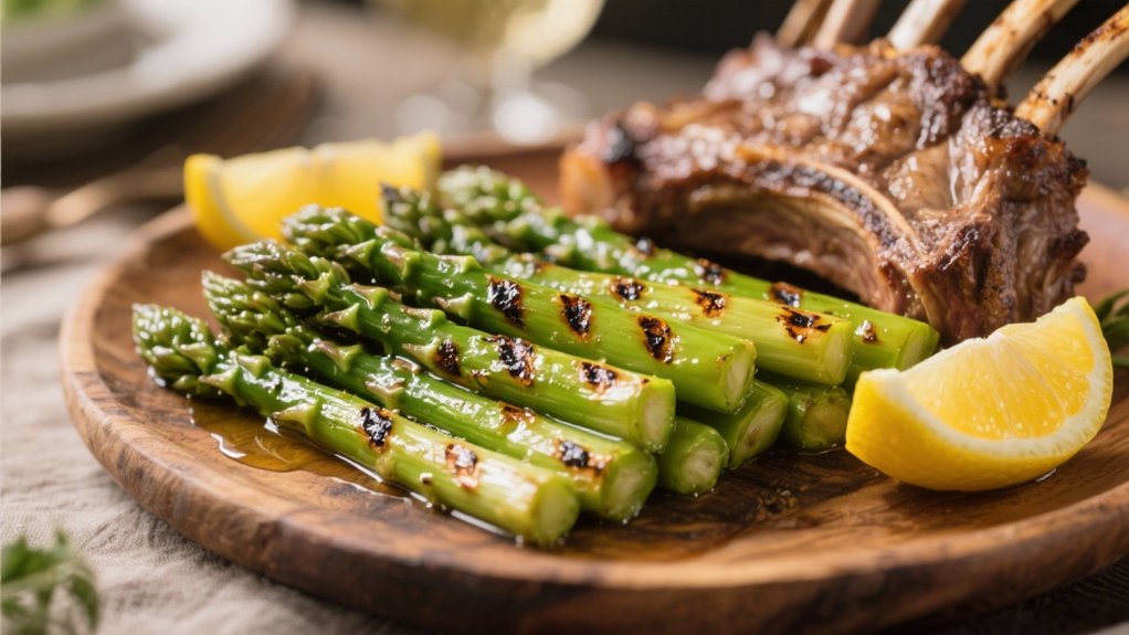grilled asparagus with lemon