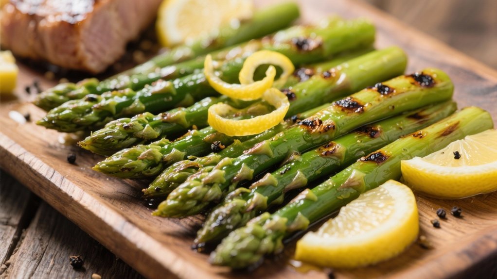 grilled asparagus with lemon