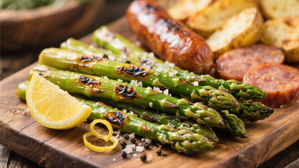 grilled asparagus with lemon