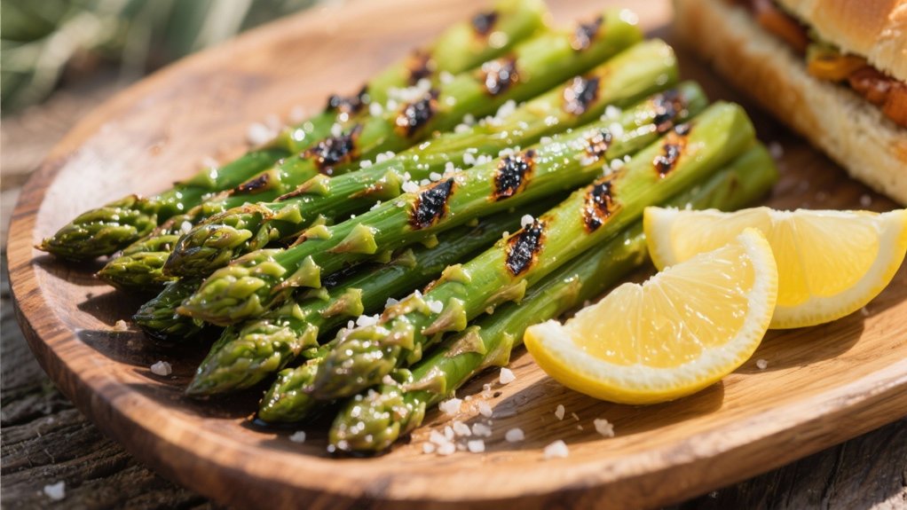 grilled asparagus with lemon