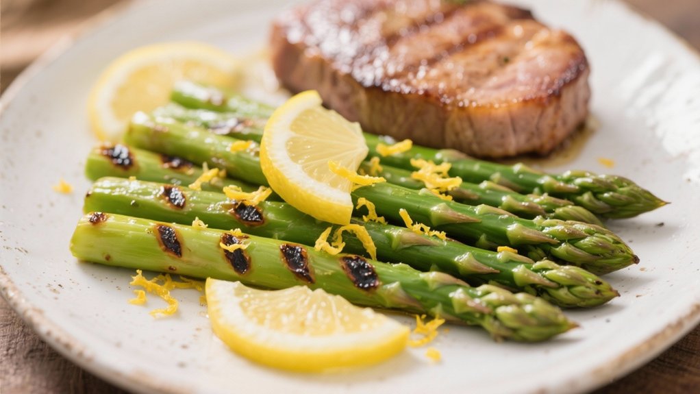 grilled asparagus with lemon