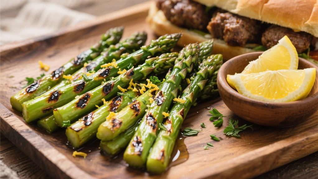 grilled asparagus with lemon