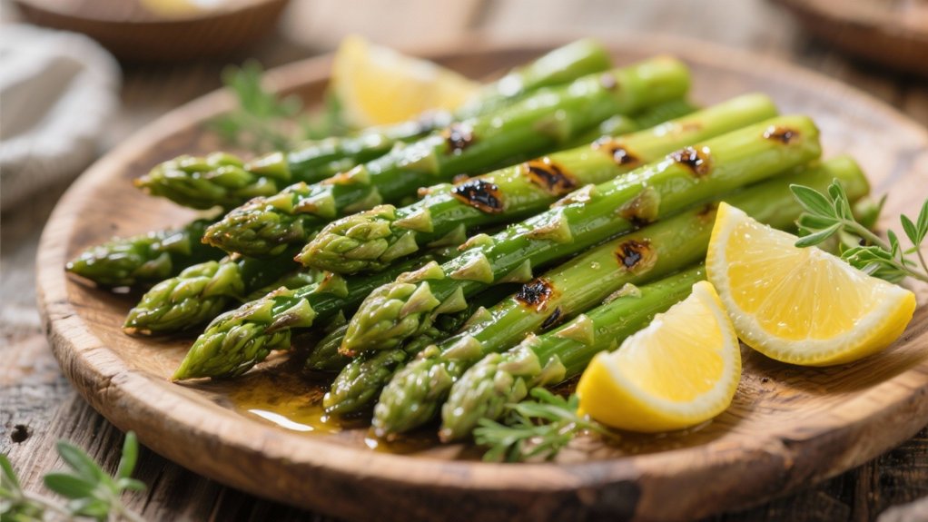 grilled asparagus with lemon zest