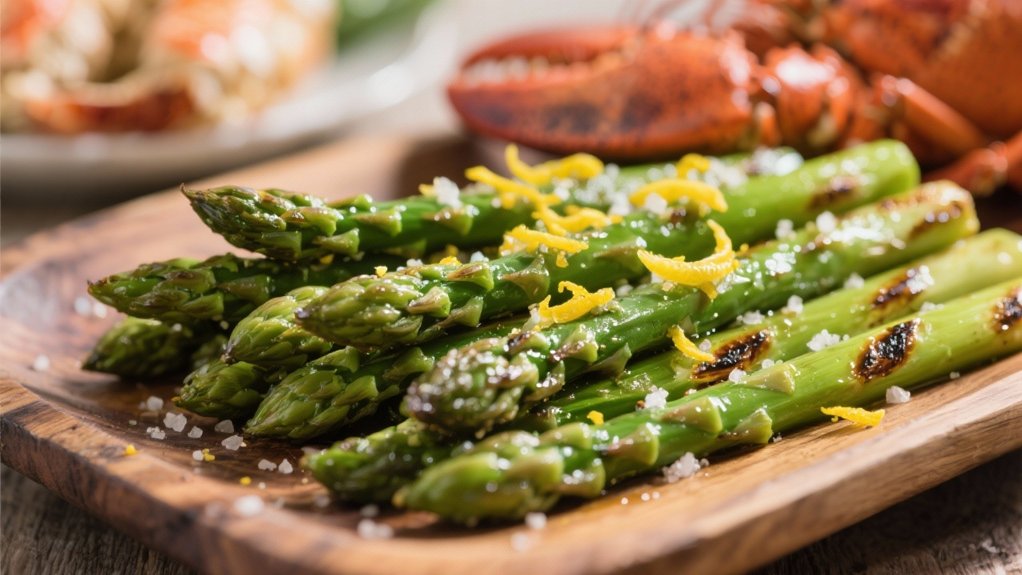 grilled asparagus with lemon zest