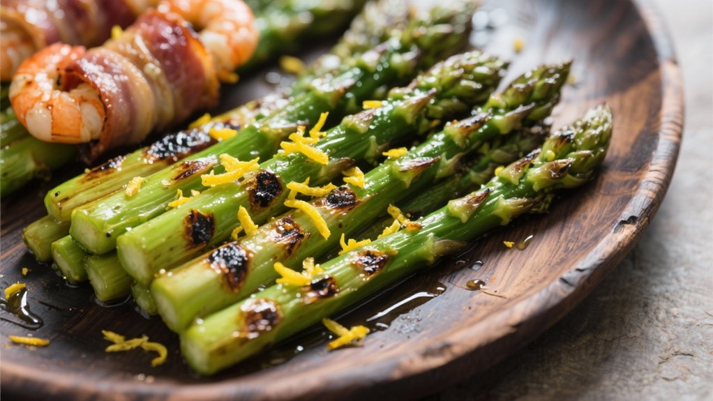 grilled asparagus with lemon zest