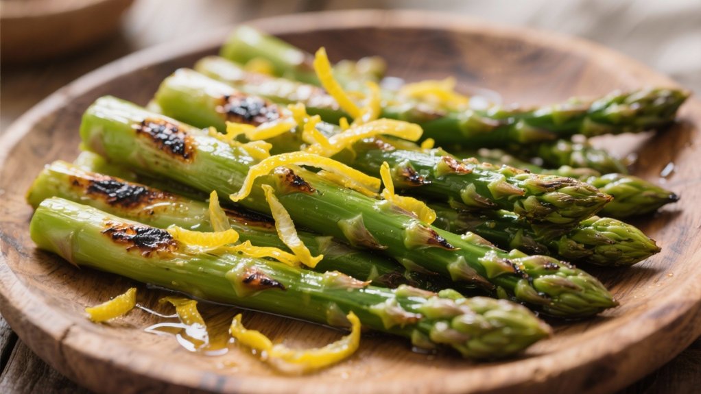 grilled asparagus with lemon zest