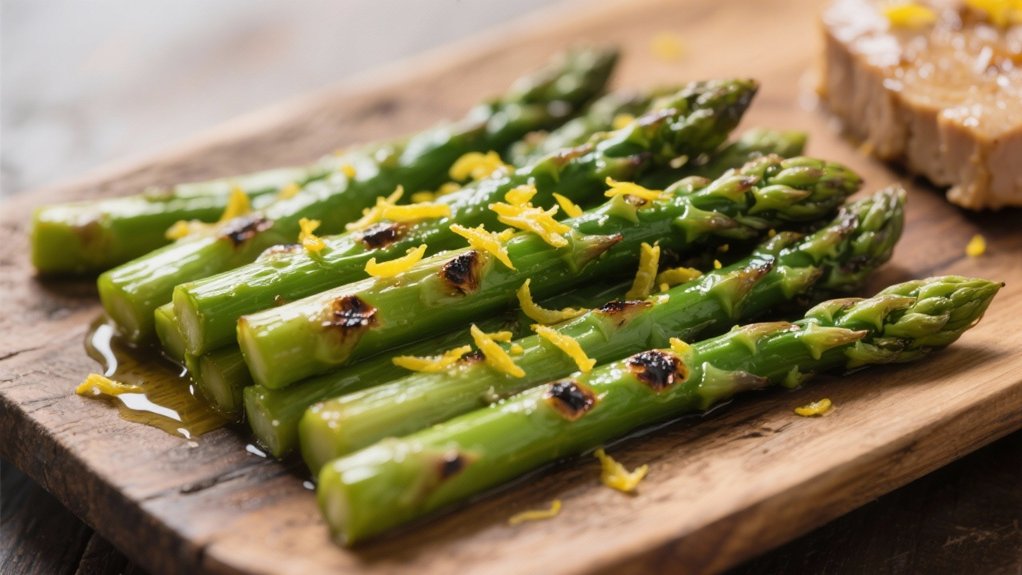 grilled asparagus with lemon zest