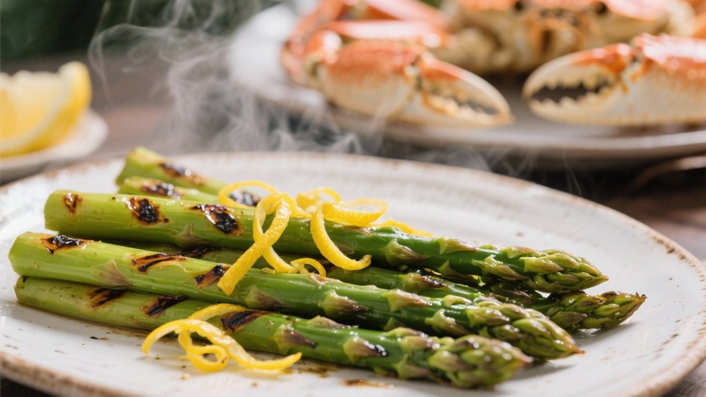grilled asparagus with lemon zest