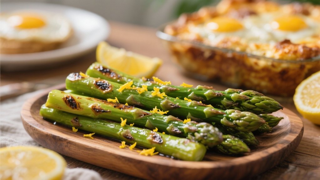 grilled asparagus with lemon zest