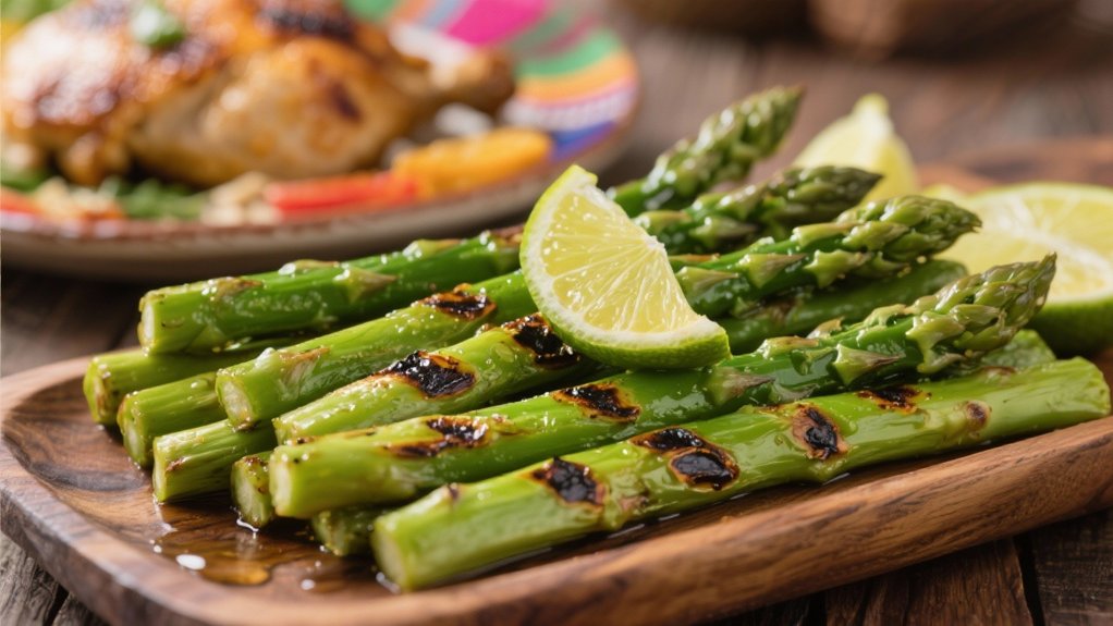 grilled asparagus with lime