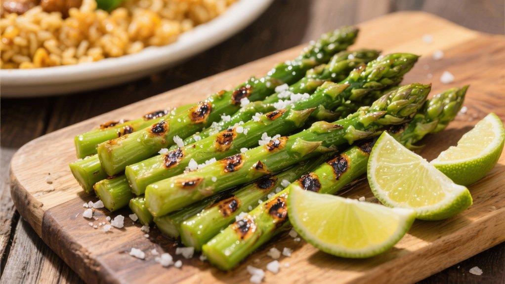 grilled asparagus with lime