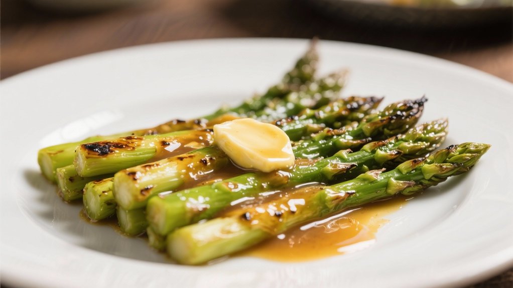 grilled asparagus with miso butter