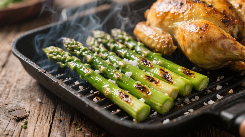 grilled asparagus with seasonings