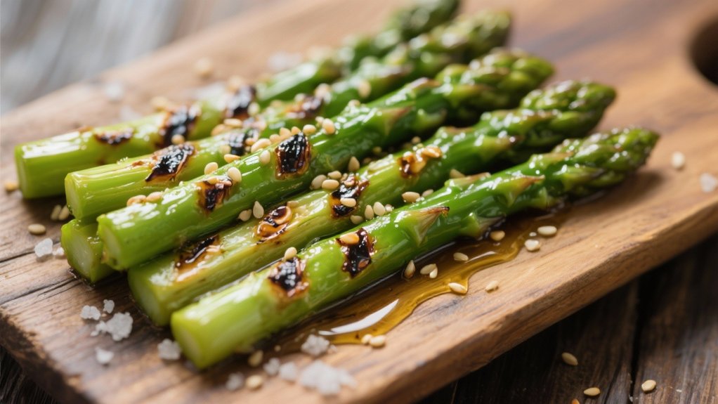 grilled asparagus with sesame