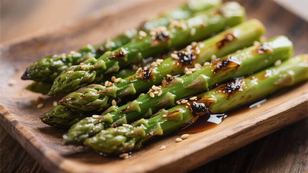 grilled asparagus with soy glaze