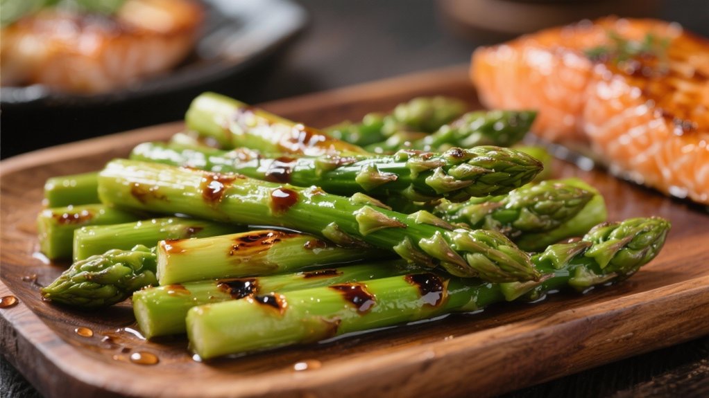 grilled asparagus with soy glaze