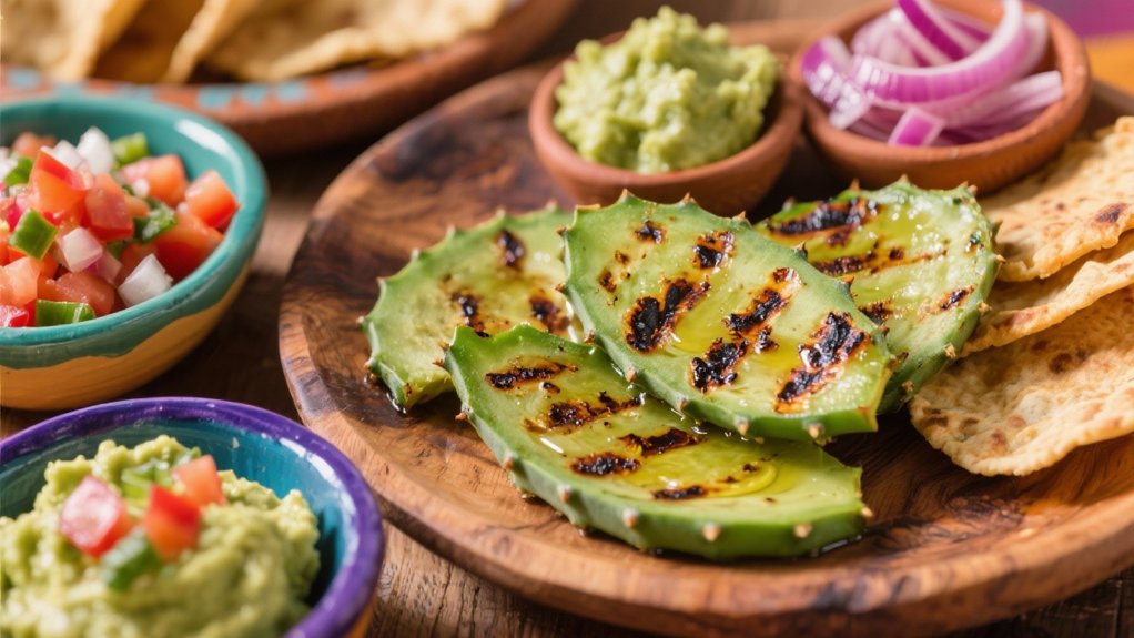 grilled cactus paddles delight
