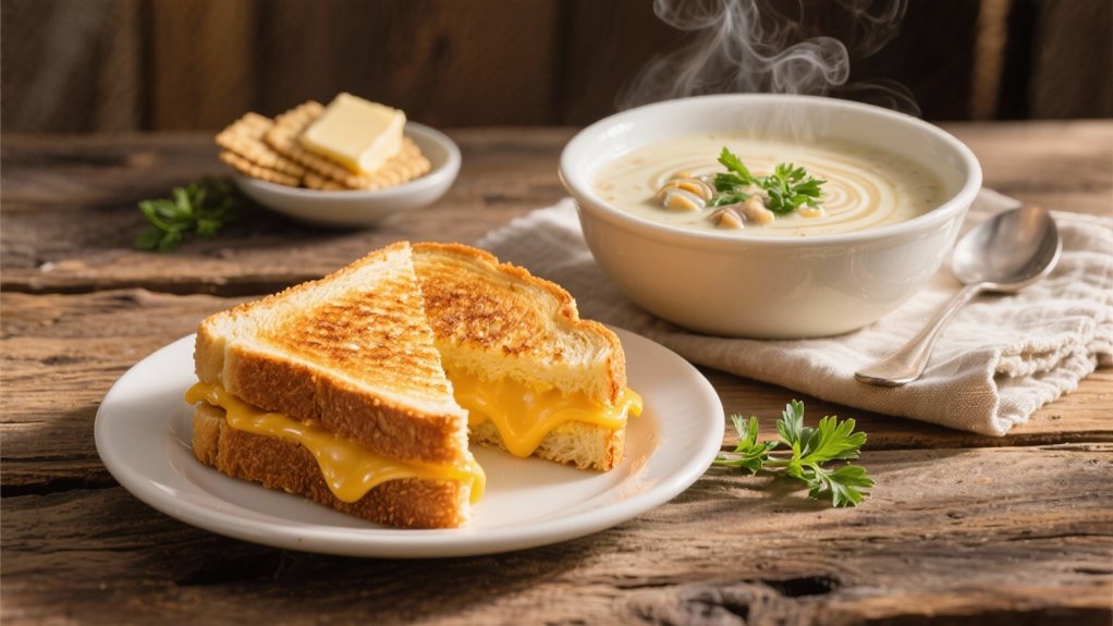 grilled cheese and chowder bliss