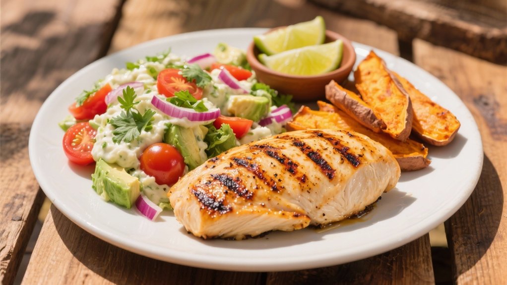 grilled chicken and avocado