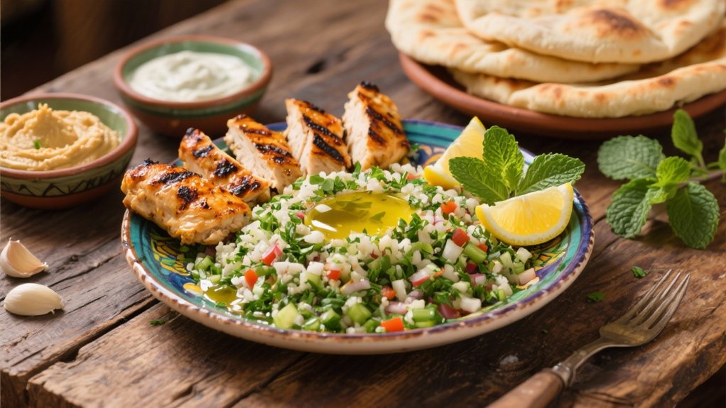grilled chicken and tabbouleh