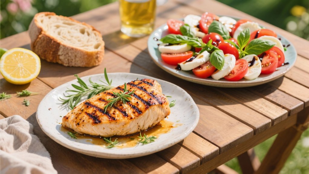 grilled chicken caprese salad