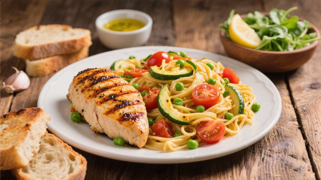 grilled chicken complements primavera