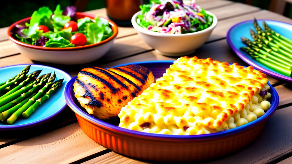 grilled chicken enhances comfort food
