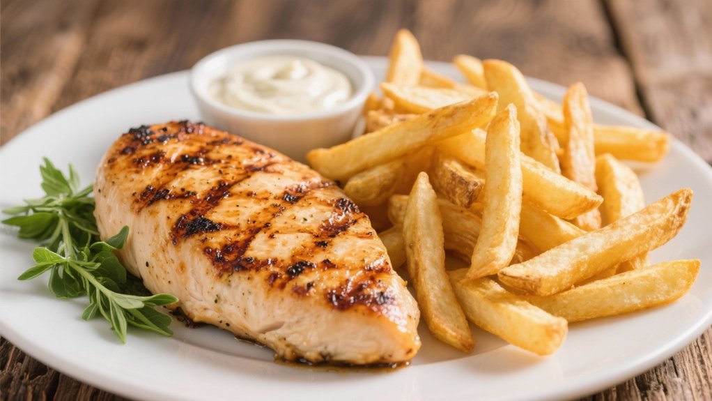 grilled chicken enhances fries