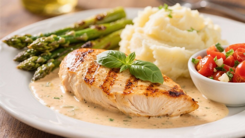 grilled chicken enhances vodka sauce